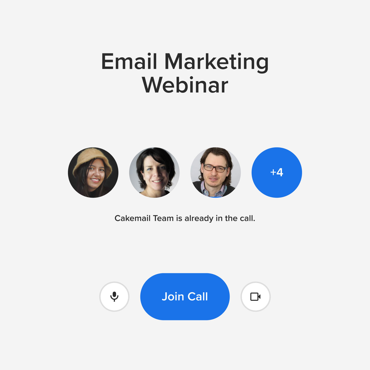 A Cakemail webinar in progress.