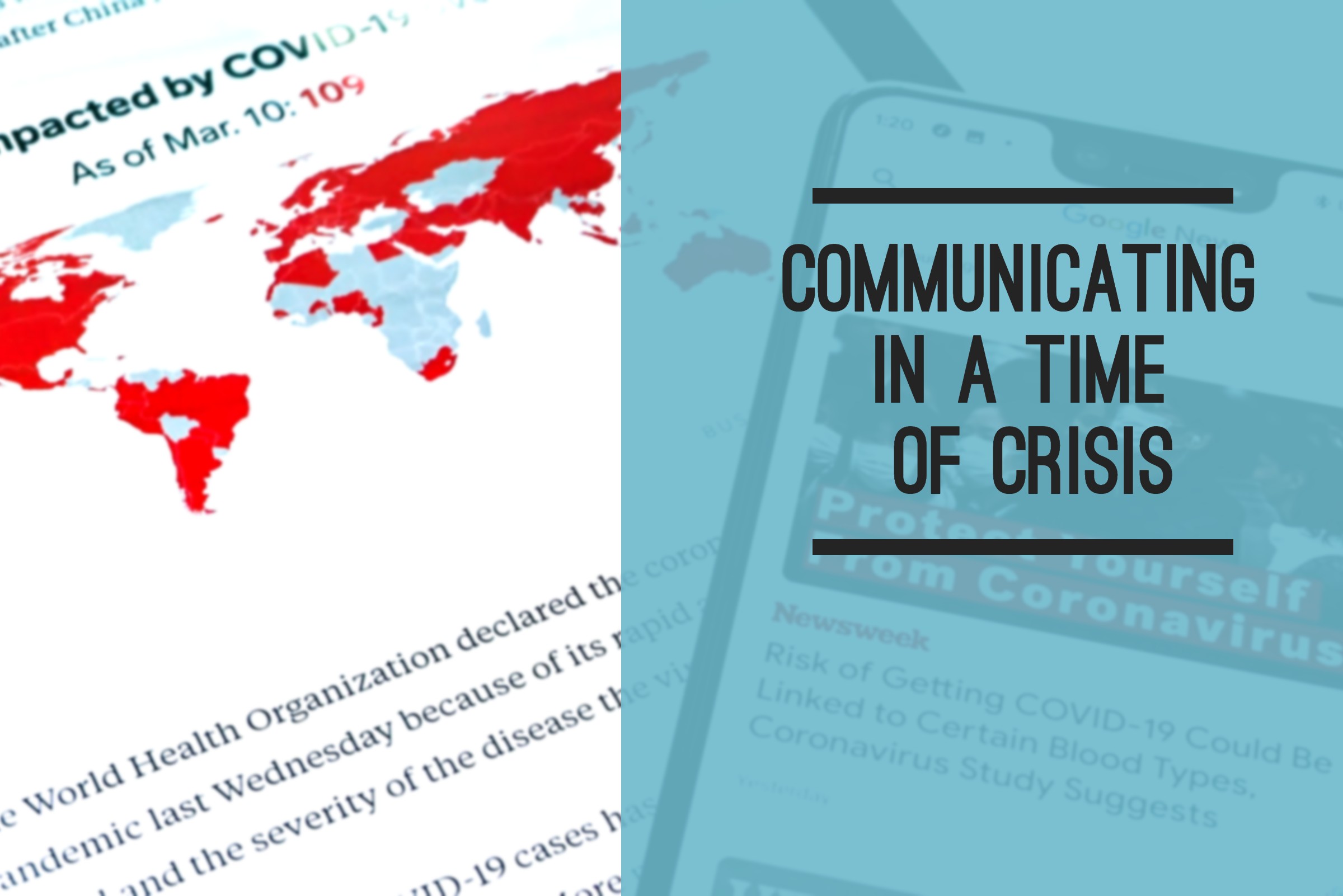 Communicating in a time of crisis banner