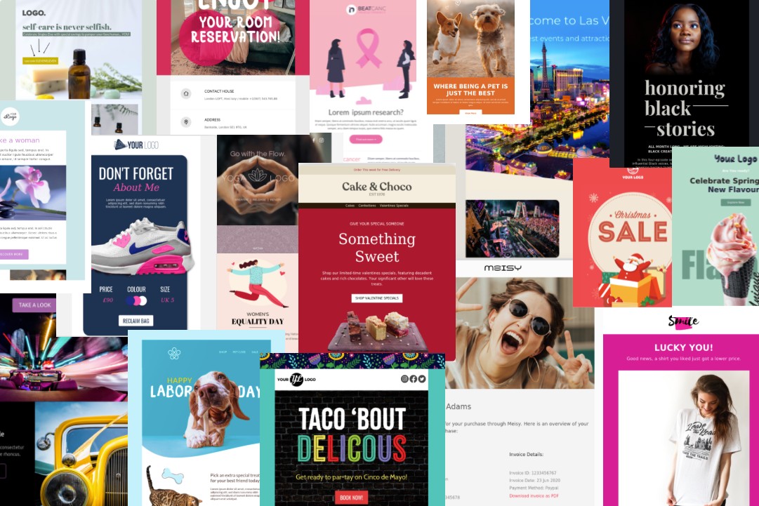 Some of Cakemail's new templates