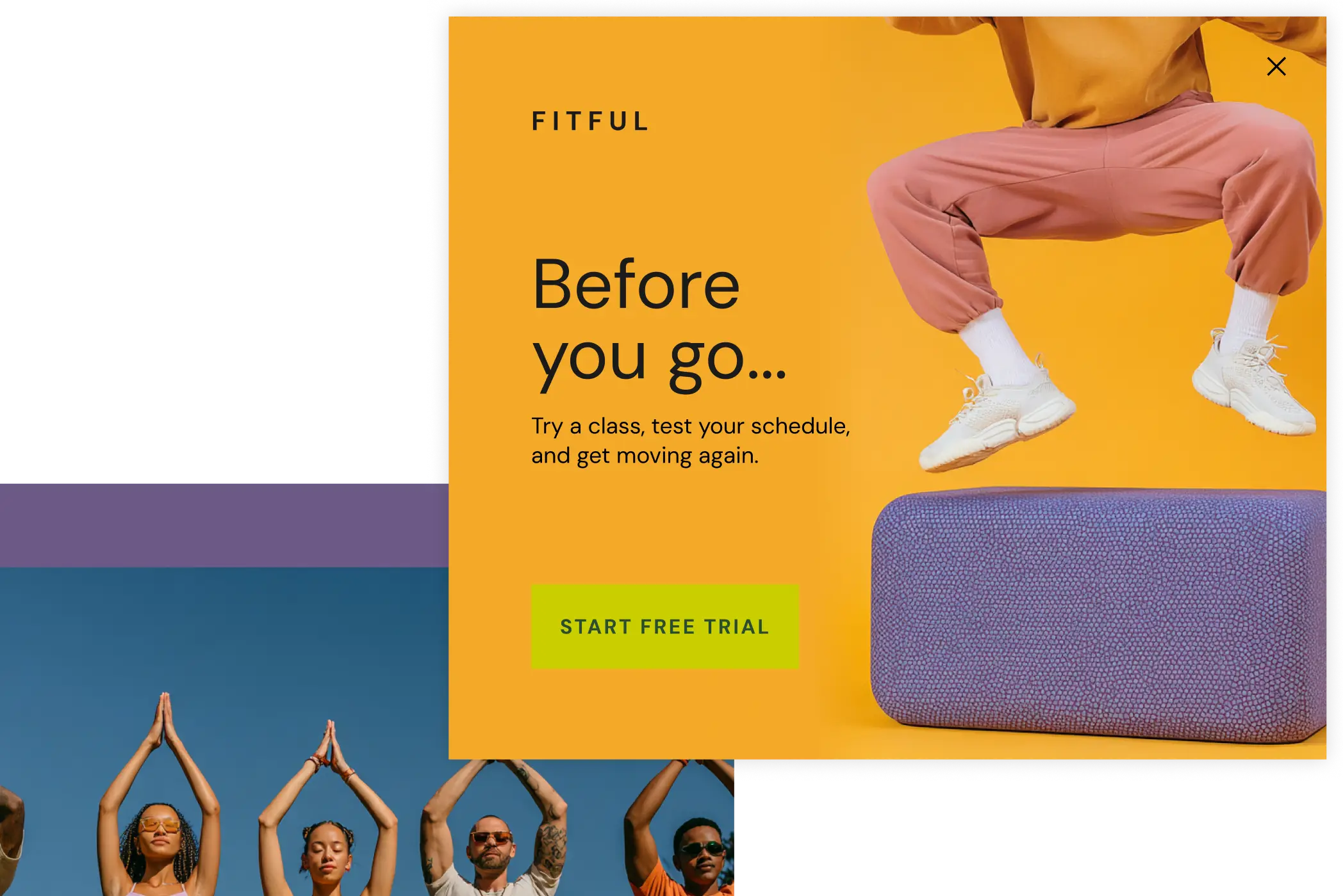 A popup created in Cakemail.