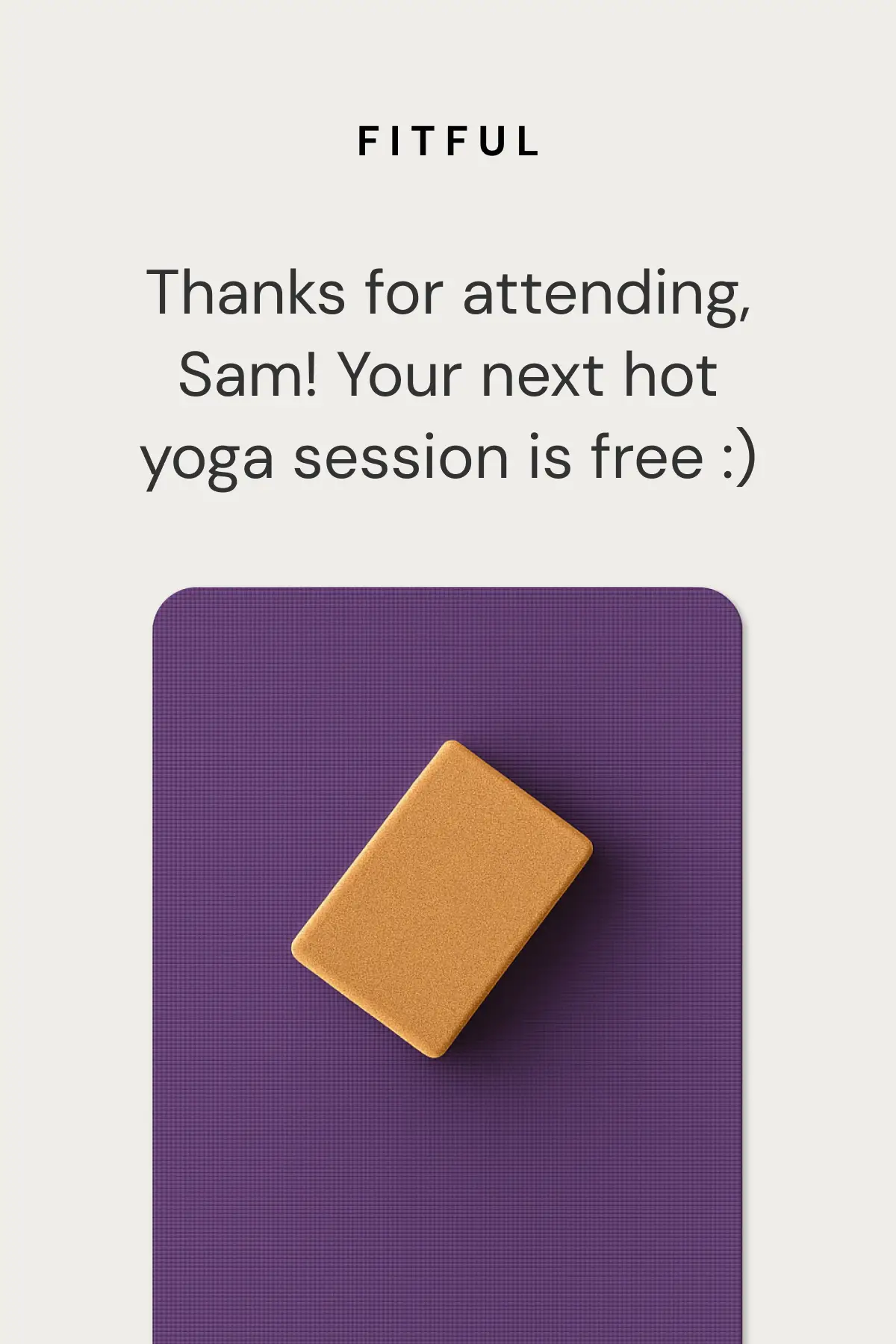 An example marketing email beside the sign-up call to action.