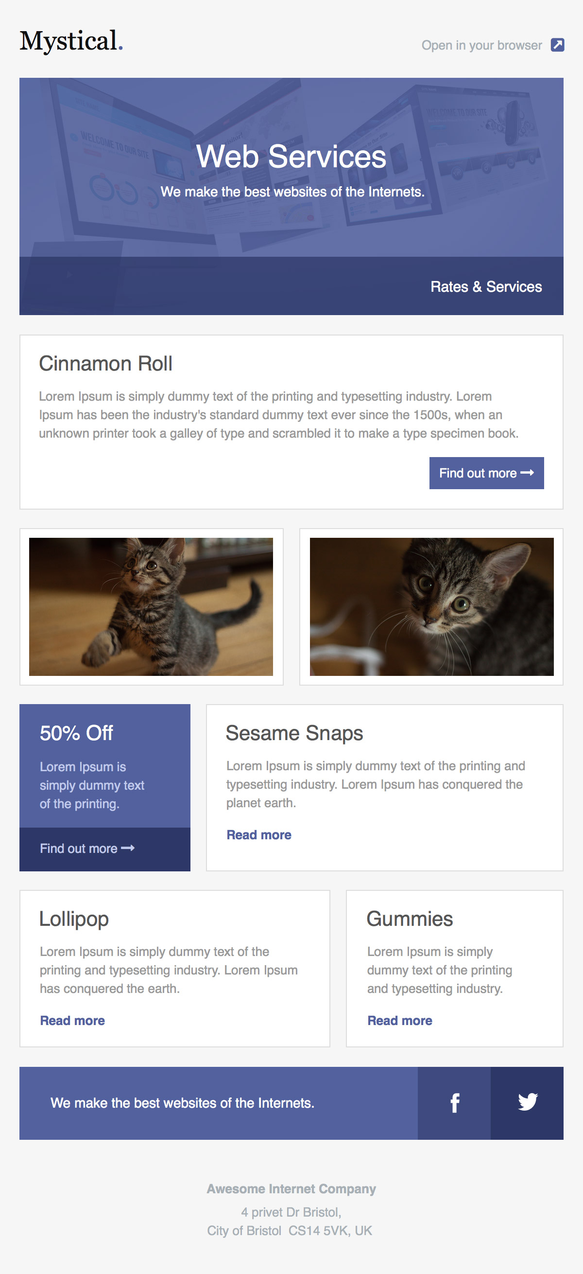 Wanda Responsive Email Newsletter Template For Startup