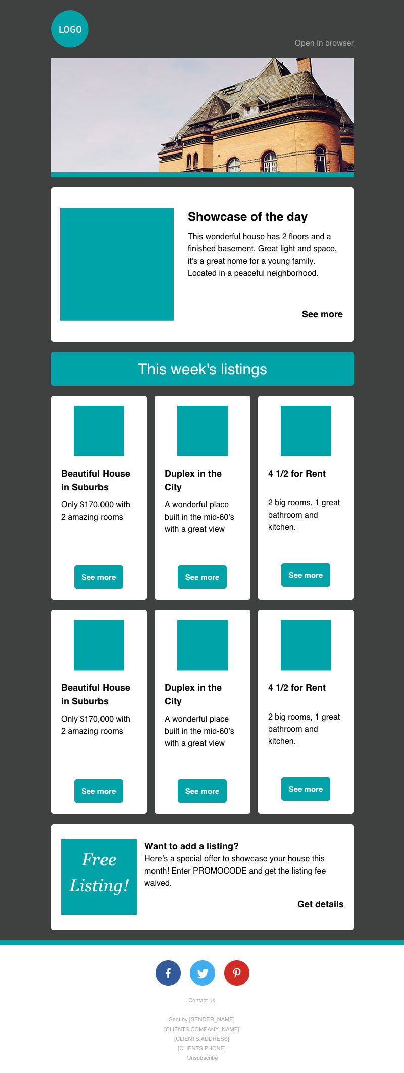 Real Estate Email Newsletter Templates